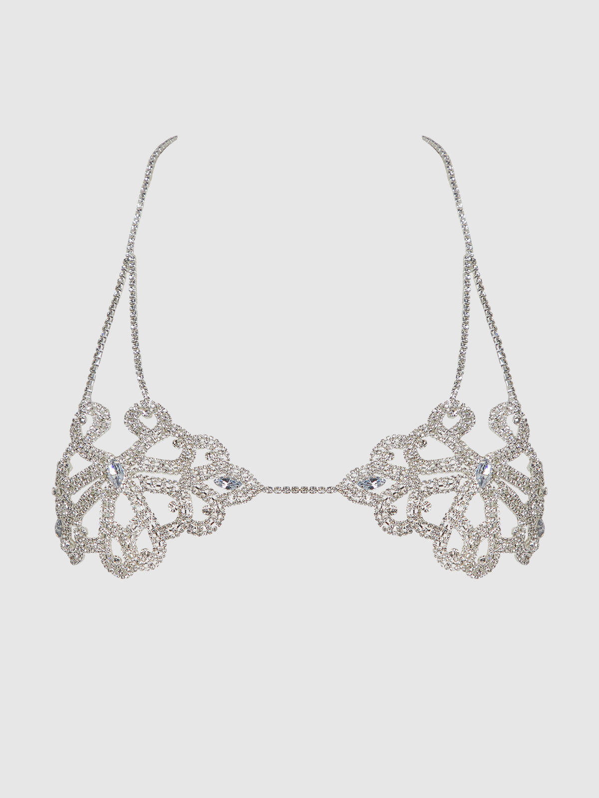 RHINESTONE SWIRL KNOT BRALETTE