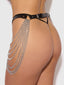 CHAIN & LEATHER-LIKE DRAPED GARTER