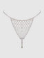 CHAINMAIL RHINESTONE THONG