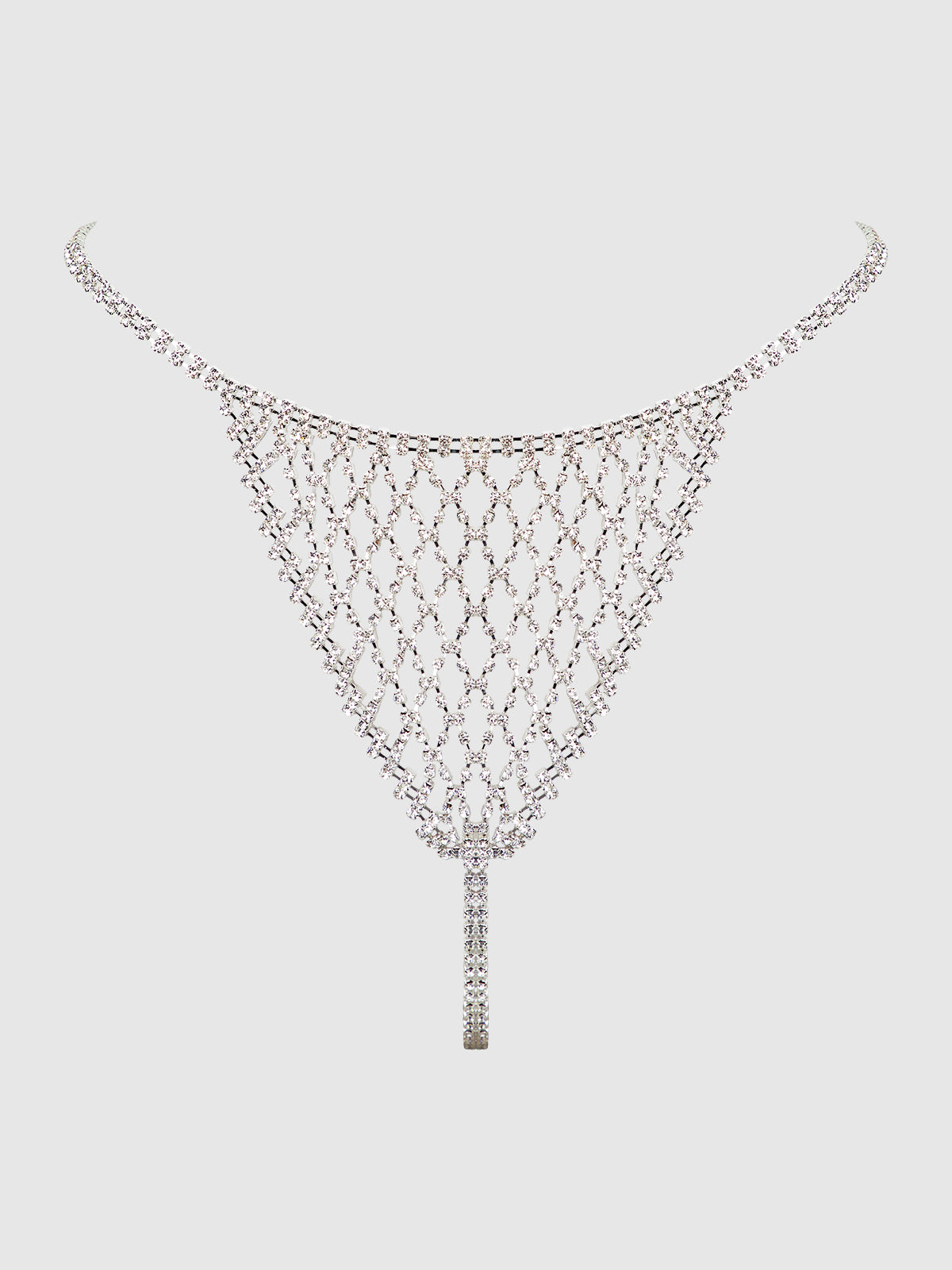 CHAINMAIL RHINESTONE THONG