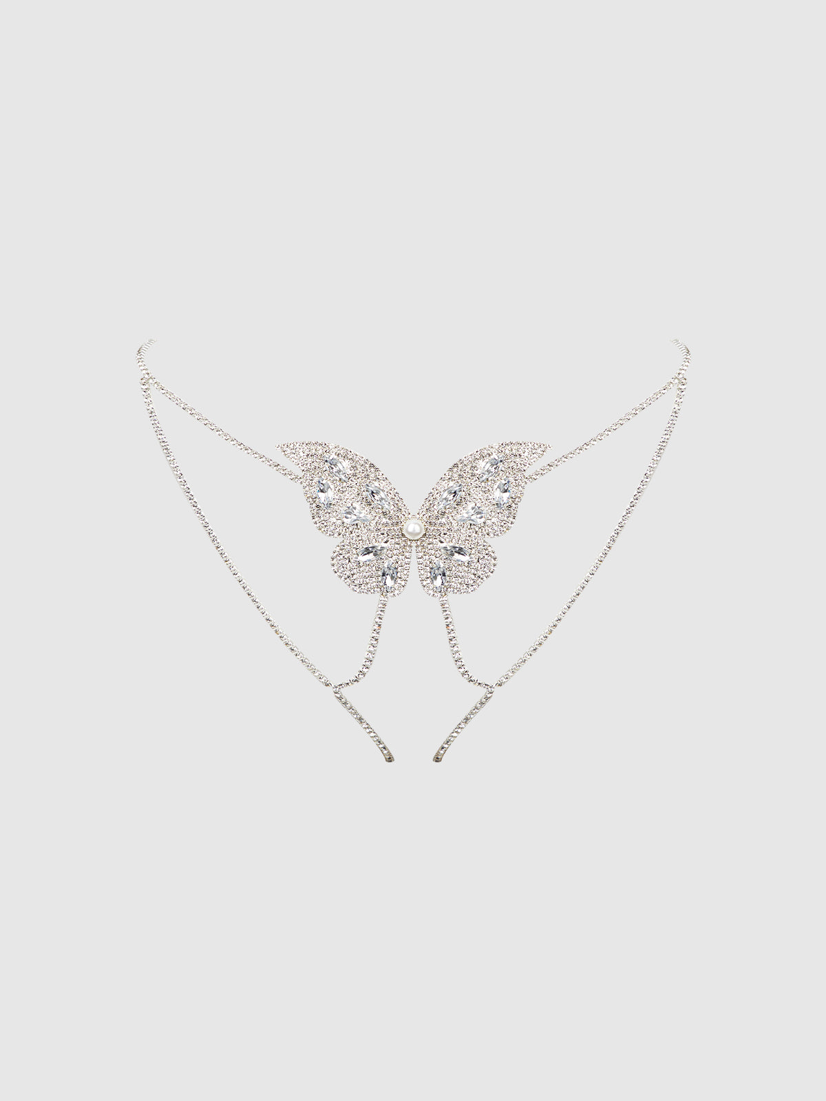 RHINESTONE & PEARL BUTTERFLY PANTY