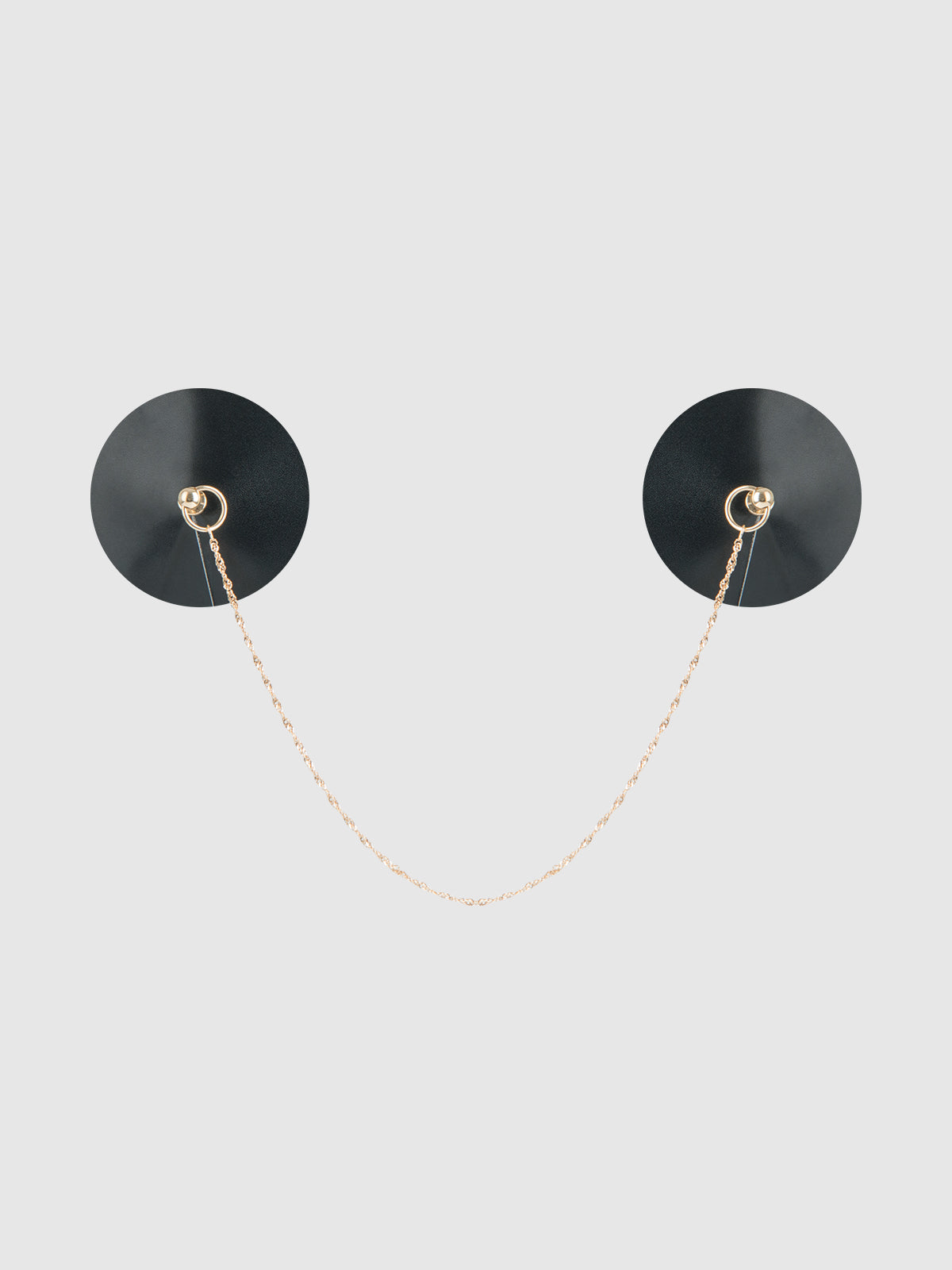 FAUX LEATHER & CHAIN DRAPE PASTIES