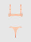 YVONE SHIMMER MESH OPENABLE CUP BRA & THONG SET