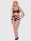 YVONE LACE BRA, GARTER & TANGA SET