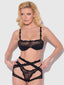 YVONE LACE BRA, GARTER & TANGA SET