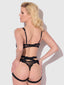 YVONE LACE BRA, GARTER & TANGA SET
