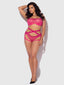 YVONE LACE BRA, GARTER & TANGA SET