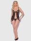 YVONE LACE OPENABLE CUP BABYDOLL & G-STRING SET