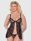 YVONE LACE OPENABLE CUP BABYDOLL & G-STRING SET