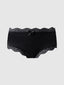 VERA MICRO & LACE TRIM STRAPPY BACK CHEEKY BLACK / S