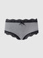 VERA MICRO & LACE TRIM STRAPPY BACK CHEEKY HEATHER GREY / S