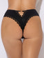 VERA MICRO & LACE HEART CHARM CHEEKY BLACK / S