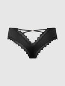 VERA MICRO & LACE HEART CHARM CHEEKY BLACK / S