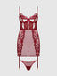 DEZI LACE & CHAIN CHEMISE SET