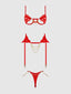 CECILY LACE & CHAIN BRA, GARTER & G-STRING SET