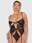 CECILY LACE & CHAIN GARTERED TEDDY
