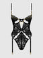 CECILY LACE & CHAIN GARTERED TEDDY
