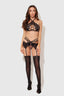 FELICIA LEOPARD & LACE BRA, GARTER, & G-STRING SET LEOPARD PRINT / S