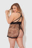 FELICIA LEOPARD & LACE BABYDOLL SET LEOPARD PRINT / S
