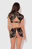 DRAGON 3 PIECE SKIRT SET BLACK / S