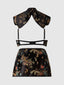 DRAGON 3 PIECE SKIRT SET BLACK / S