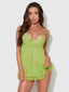 SHAVON LACE & CHIFFON BABYDOLL & G-STRING SET