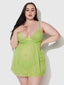 SHAVON LACE & CHIFFON BABYDOLL & G-STRING SET