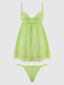 SHAVON LACE & CHIFFON BABYDOLL & G-STRING SET