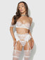 BRIDAL SATIN & LACE 3 PIECE SET IVORY / S