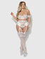 BRIDAL SATIN & LACE 3 PIECE SET IVORY / S