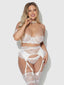 BRIDAL SATIN & LACE 3 PIECE SET IVORY / S