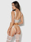 BRIDAL SATIN & LACE BUSTIER SET IVORY / S