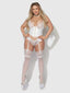 BRIDAL SATIN & LACE BUSTIER SET IVORY / S
