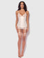 ROSALIE SATIN & EMBROIDERED LACE CHEMISE & G-STRING SET
