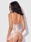 ROSALIE SATIN & EMBROIDERED LACE CHEMISE & G-STRING SET