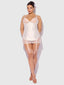 ROSALIE SATIN & EMBROIDERED LACE CHEMISE & G-STRING SET