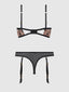 NOVA BLACKLIGHT BRA SET BLACK / S