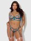 NOVA BLACKLIGHT BRA SET JADED BLUE / S