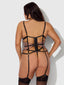 NOVA BLACKLIGHT BUSTIER SET BLACK / S