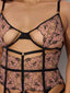 NOVA BLACKLIGHT BUSTIER SET BLACK / S