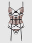 NOVA BLACKLIGHT BUSTIER SET BLACK / S