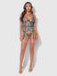 NOVA BLACKLIGHT BUSTIER SET JADED BLUE / S