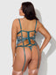 NOVA BLACKLIGHT BUSTIER SET JADED BLUE / S