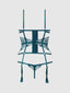 NOVA BLACKLIGHT BUSTIER SET JADED BLUE / S
