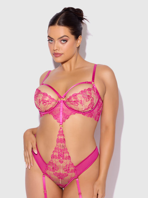 NOVA BLACKLIGHT LACE TEDDY