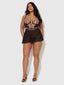 NOVA BLACKLIGHT BABYDOLL SET BLACK / S