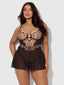 NOVA BLACKLIGHT BABYDOLL SET BLACK / S
