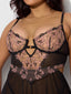 NOVA BLACKLIGHT BABYDOLL SET BLACK / S