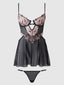 NOVA BLACKLIGHT BABYDOLL SET BLACK / S