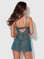NOVA BLACKLIGHT BABYDOLL SET JADED BLUE / S